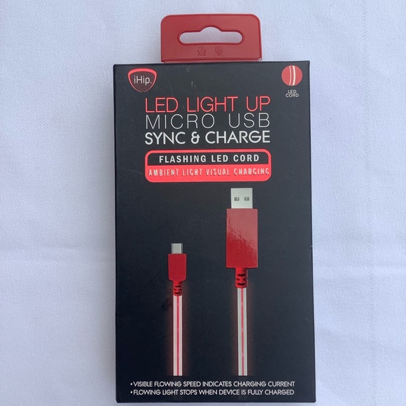 iHip Red Micro USB Sync & Charge - Picture 2 of 6